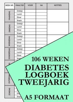 Bloedsuiker Planner En Diabetes Logboek - Tweejarig - Diabetes Logboek