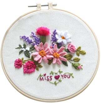 Bloem Borduurwerk Kit Diy Kruissteek Set Voor Beginners Opknoping Schilderen Decor Handgemaakte Craft Borduren Levert Bordado