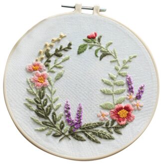 Bloem Borduurwerk Kit Diy Kruissteek Set Voor Beginners Opknoping Schilderen Decor Handgemaakte Craft Borduren Levert Bordado