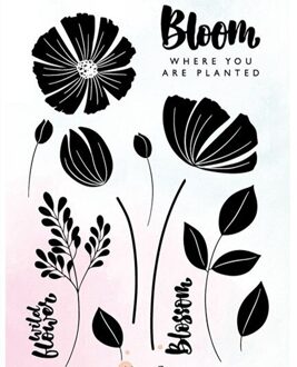 Bloem Clear Stempel Voor Scrapbooking Transparante Siliconen Rubber Diy Fotoalbum Decor 0509