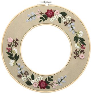 Bloem Gedrukt Patroon Borduurpakketten Voor Beginner Handwerken Kruissteek Handgemaakte Naaien Craft Muur Schilderij Home Decor 3