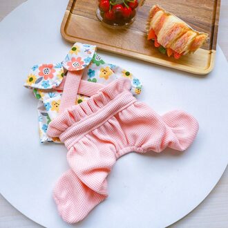 Bloem Hond Kleding Jumpsuits Leuke Pet Kleding Voor Kleine Honden Sweet Trendy Outfits Lente Zomer Yorkshire Afdrukken Ropa Perro 1 / L