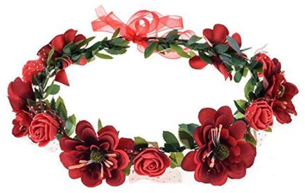 Bloem Hoofdband Rose Handgemaakte Bloemen Bloemen Garland Hair Band Crown Tiara Decoratie Verstelbare Vrouwen Meisjes Hoofdtooi Bruiloft