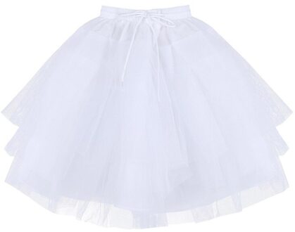 Bloem Meisjes Petticoat 3 Lagen Netto Wedding Onderrok Slip Bloem Meisje Kleding Bruiloft Half Slip Prom Crinoline Onderrokken wit