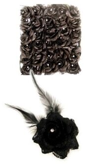 Bloem met speld/clip zwart