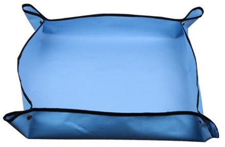 Bloem Mix Bodem Land Mat Lock Kussen Wastafel Plant Veranderen Opvouwbare Waterdichte Anti-Vuile Dikker Tuinieren Pad Transplanteren # np30 Blauw