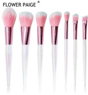 Bloem Paige 7Pcs Makeup Brush Set Phantom Kleur Schoonheid Hulpmiddel Make-Up Borstel Set Rainbow Crystal Grote Waaiervormige make-Up Borstel 7stk