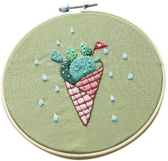 Bloem Patroon Borduren Diy Gestempeld Kruissteek Voor Beginner Thuis Mini Borduren Hoepel Doek Kit Handwerken Art Naaien Craft