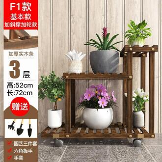 Bloem Plank Indoor En Outdoor Multi Verdiepingen Huis Balkon Rekken Massief Houten Woonkamer Ingemaakte Bloem Pot Floor-staande VIP 2