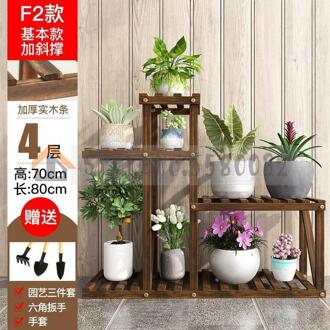 Bloem Plank Indoor En Outdoor Multi Verdiepingen Huis Balkon Rekken Massief Houten Woonkamer Ingemaakte Bloem Pot Floor-staande VIP 3