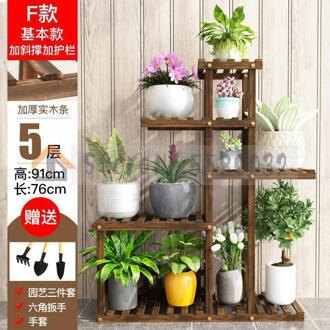 Bloem Plank Indoor En Outdoor Multi Verdiepingen Huis Balkon Rekken Massief Houten Woonkamer Ingemaakte Bloem Pot Floor-staande VIP 6