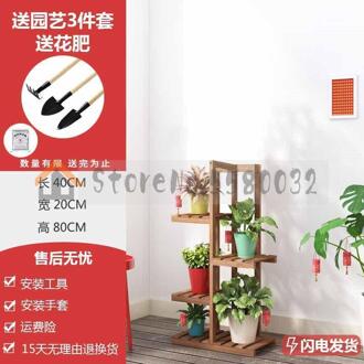 Bloem Plank Meerdere Verdiepingen Indoor Speciale Balkon Vlezige Groene Bloempot Rek Massief Houten Woonkamer Eenvoudige Vloer Rack VIP 1