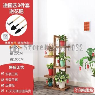 Bloem Plank Meerdere Verdiepingen Indoor Speciale Balkon Vlezige Groene Bloempot Rek Massief Houten Woonkamer Eenvoudige Vloer Rack VIP 2