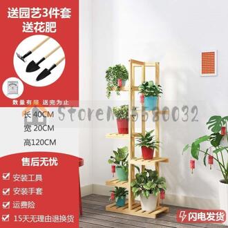 Bloem Plank Meerdere Verdiepingen Indoor Speciale Balkon Vlezige Groene Bloempot Rek Massief Houten Woonkamer Eenvoudige Vloer Rack VIP 6