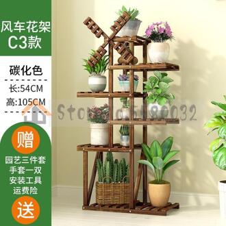 Bloem Plank Meerdere Verdiepingen Indoor Speciale Rekken Balkon Smeedijzeren Woonkamer Massief Houten Vlezige Floor Plant Pot Rack VIP 1
