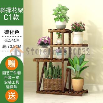 Bloem Plank Meerdere Verdiepingen Indoor Speciale Rekken Balkon Smeedijzeren Woonkamer Massief Houten Vlezige Floor Plant Pot Rack VIP 7