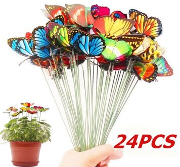 Bloem Vlinder Accessoires Realistische Imitatie Bloemen Boerderij Stijl Tuindecoratie Outdoor Decor Bloempotten Decoratie 004