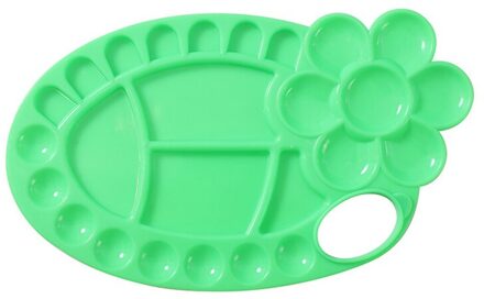 Bloem Vorm Colour Palette Kinderen Schilderen Gereedschap Plastic Verf Palet Voor Aquarel Olieverf Wit/Blauw/Roze/groen