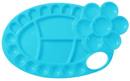 Bloem Vorm Colour Palette Kinderen Schilderen Gereedschap Plastic Verf Palet Voor Aquarel Olieverf Wit/Blauw/Roze/groen