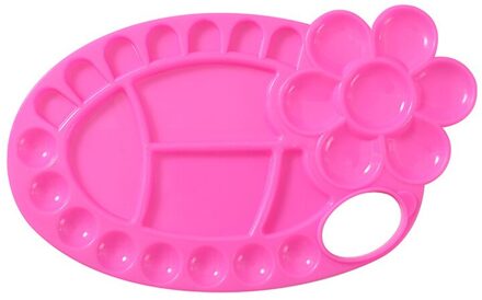 Bloem Vorm Colour Palette Kinderen Schilderen Gereedschap Plastic Verf Palet Voor Aquarel Olieverf Wit/Blauw/Roze/groen