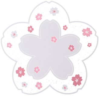 Bloem-Vorm Kom Mat Anti-Brandwonden Non-stick Desktop Decoratieve Mat Waterdicht Wasbaar Servies Placemat Non-slip Pot Bekerhouder wit / M