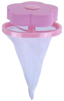 Bloem Wasgoed Schoon Bal Herbruikbare Wasserij Filtratie Haar Wasmachine Verwijdering waspoeder Cleaning Tools roze-ronde