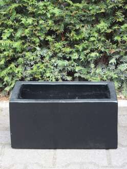 Bloembak light cement 40*20*20 cm. kleur zwart