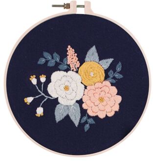 Bloemen Borduurwerk Lint Set Kruissteek Ambachten Hand-Gestikt Decoratie 30*30Cm Beginners Borduurwerk Schuur Naaien kit