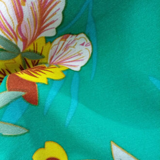 Bloemen Chiffon stof Elastische Zou Chiffon Jurk stoffen Sjaal Gedrukt Lente en Zomer Breed-legged Broek Blouse Stof 3