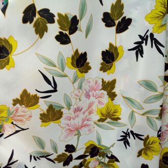 Bloemen Chiffon stof Elastische Zou Chiffon Jurk stoffen Sjaal Gedrukt Lente en Zomer Breed-legged Broek Blouse Stof 6