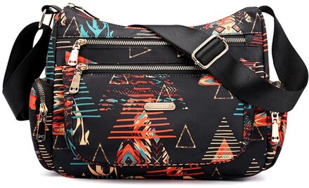 Bloemen Country Style Grote Capaciteit Dames Nylon Schoudertas Diagonaal Tas Mode Toevallige Handtas 1