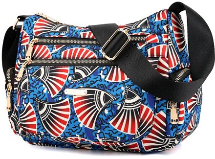 Bloemen Country Style Grote Capaciteit Dames Nylon Schoudertas Diagonaal Tas Mode Toevallige Handtas 2
