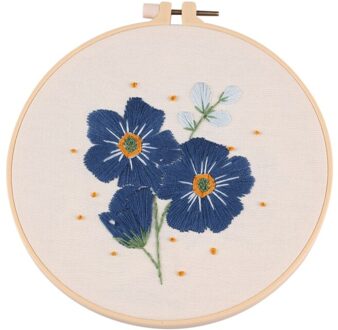 Bloemen Diy Borduurwerk Lint Materiaal Pakket Set Beginners Met Borduurwerk Schuur Naaien Kit Kruissteek Ambachten Home Decor