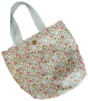 Bloemen Draagbare Lunch Tas Katoen Stof Picknick Voedsel Zakken Meisjes Lunch Pouch Casual Dames Mini Handtas Duurzaam Winkelen Handtas 4
