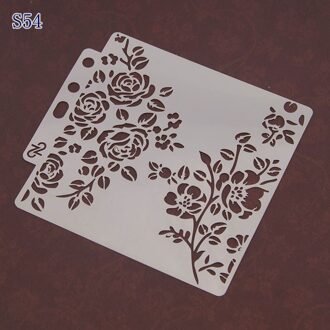 Bloemen Gelaagdheid Stencils voor Diy scrapbook/fotoalbum Decoratieve Embossing kleuring, schilderen stencil, home decor
