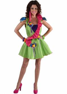 Bloemen jurkje Fantasia Groen, Roze