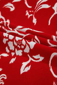 Bloemen Maxi Jurk Casual Relaxed Fit Rood