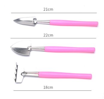 Bloemen Potplanten Tuin Gereedschap Potplanten Tuingereedschap Houten Handvat Roestvrij Staal Schop Hark Spade Set Roze