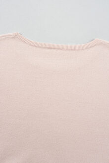 Bloemen Sleeve Trui Top Perzik