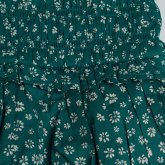 Bloemenjurk met korte mouwen 453599 voor meisjes Groen