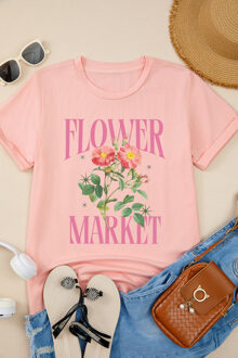 Bloemenmarkt Graphic T-shirt Koraal