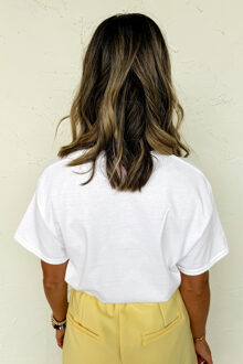 Bloemenmarkt Graphic T-shirt - maat S Wit