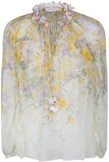 Bloemenprint blouse Zimmermann , Multicolor , Dames - Xs,2Xs