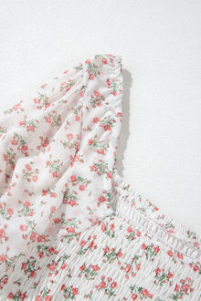 Bloemenprint Minijurk Wit