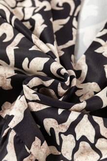 Bloemenprint Minijurk Zwart