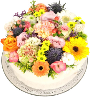 Bloementaart Pastel bont