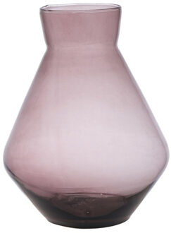 Bloemenvaas Alexandra - transparant mauve - eco glas - D25 x H30 cm - Vazen Paars