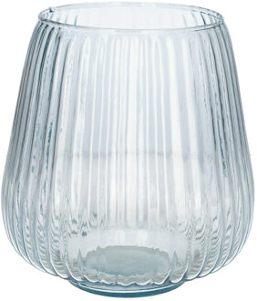 Bloemenvaas Amar - helder transparant glas - D17,5 x H19 cm - decoratieve vaas - bloemen/takken