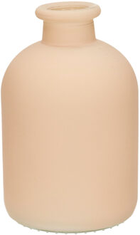 Bloemenvaas Avignon - Fles model - glas - mat taupe - H17 x D11 cm