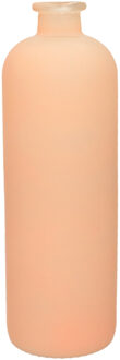 Bloemenvaas Avignon - Fles model - glas - mat zalm roze - H33 x D11 cm